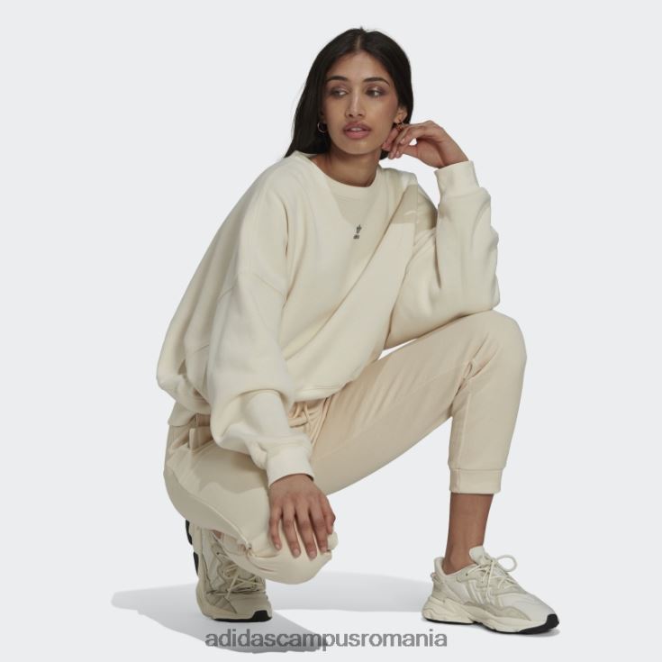 adidas campus romania hanorac alb adicolor essentials fleece femei alb J266N210462