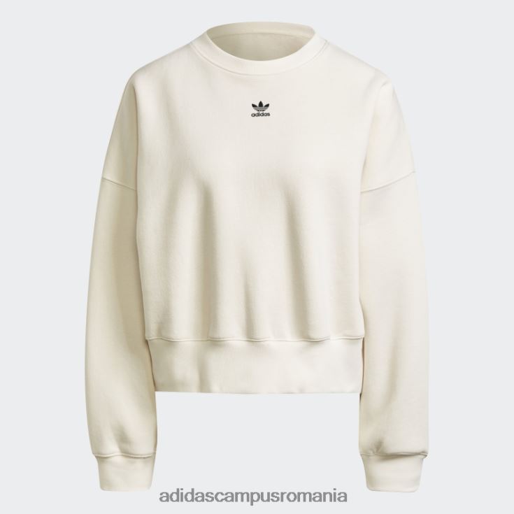 adidas campus romania hanorac alb adicolor essentials fleece femei alb J266N210462