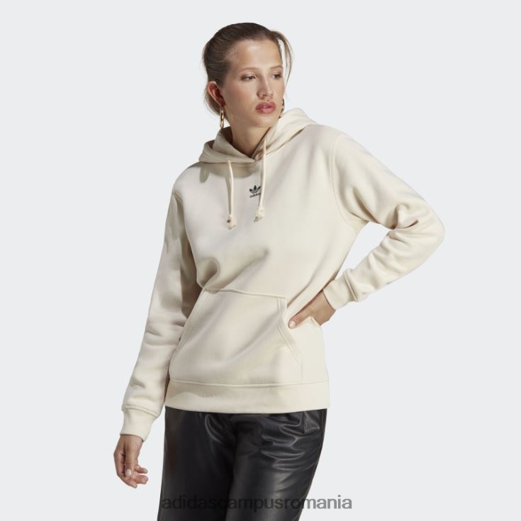 adidas campus romania hanorac alb adicolor essentials fleece femei alb J266N29388