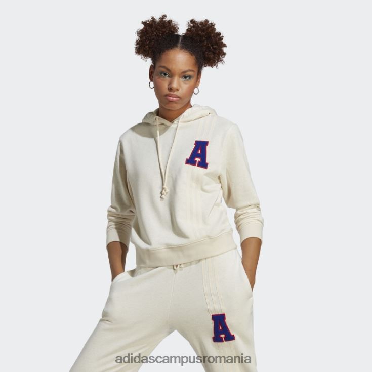 adidas campus romania hanorac alb cu logo mel originals mic femei alb mel J266N210805