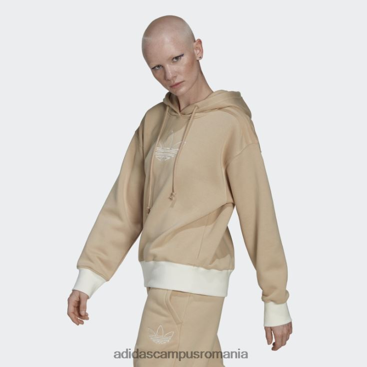 adidas campus romania hanorac bej cu broderie grafică trefoil femei bej J266N210696