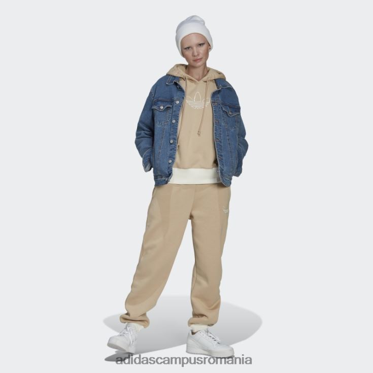 adidas campus romania hanorac bej cu broderie grafică trefoil femei bej J266N210696