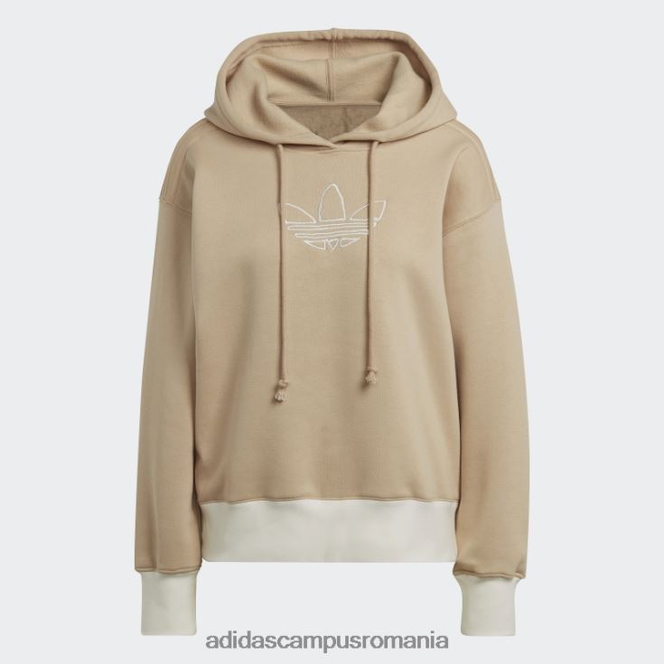 adidas campus romania hanorac bej cu broderie grafică trefoil femei bej J266N210696
