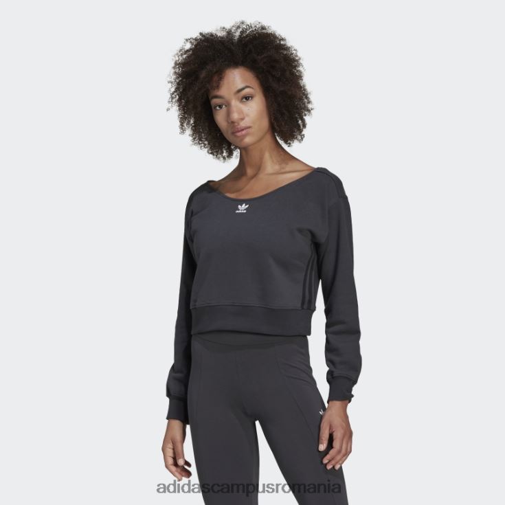 adidas campus romania hanorac crew slouchy carbon femei carbon J266N23214