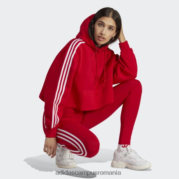 adidas campus romania hanorac crop adicolor classics stacojiu femei stacojiu J266N29592