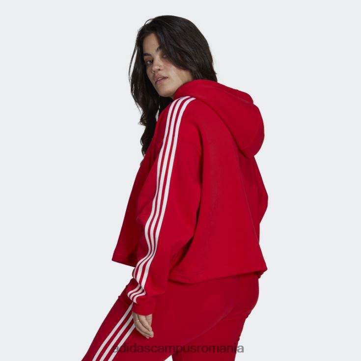 adidas campus romania hanorac crop adicolor classics stacojiu (mărime plus) femei stacojiu J266N29851