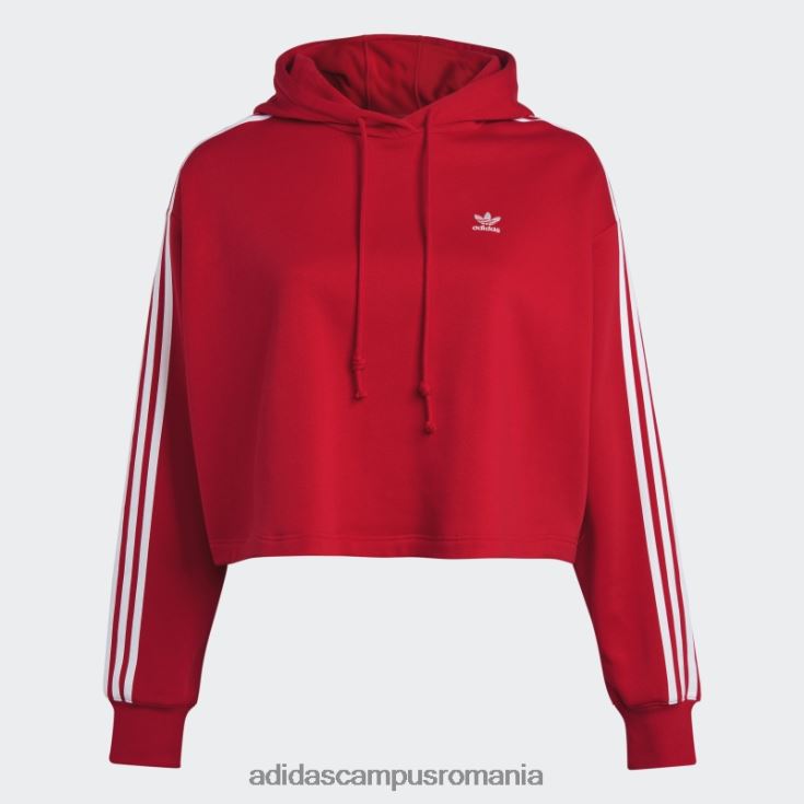 adidas campus romania hanorac crop adicolor classics stacojiu (mărime plus) femei stacojiu J266N29851