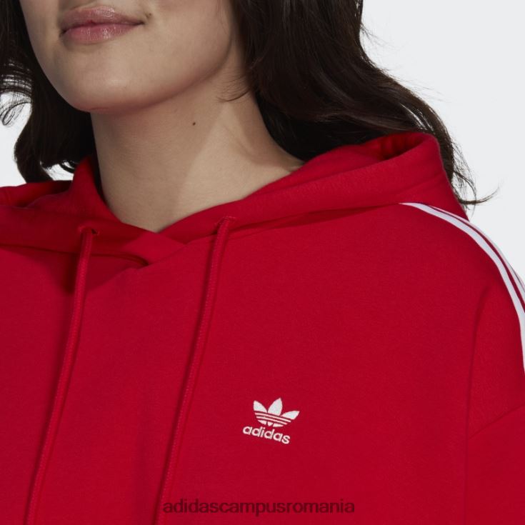 adidas campus romania hanorac crop adicolor classics stacojiu (mărime plus) femei stacojiu J266N29851