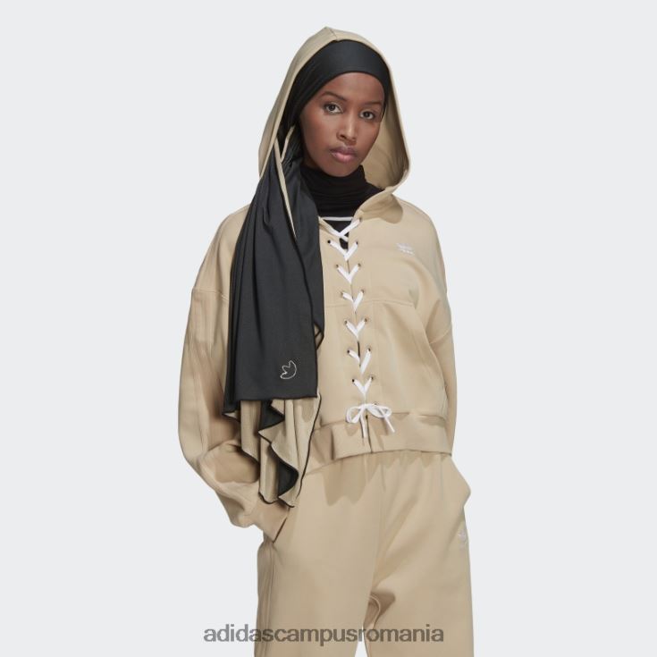 adidas campus romania hanorac cu dantelă bej întotdeauna original femei bej J266N22699