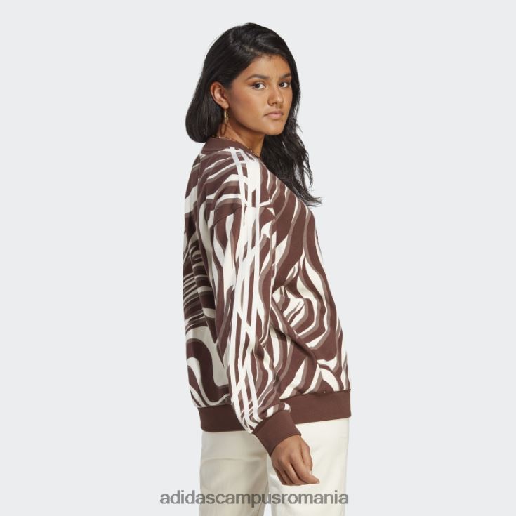 adidas campus romania hanorac cu imprimeu animal abstract, auburn femei castaniu J266N29041