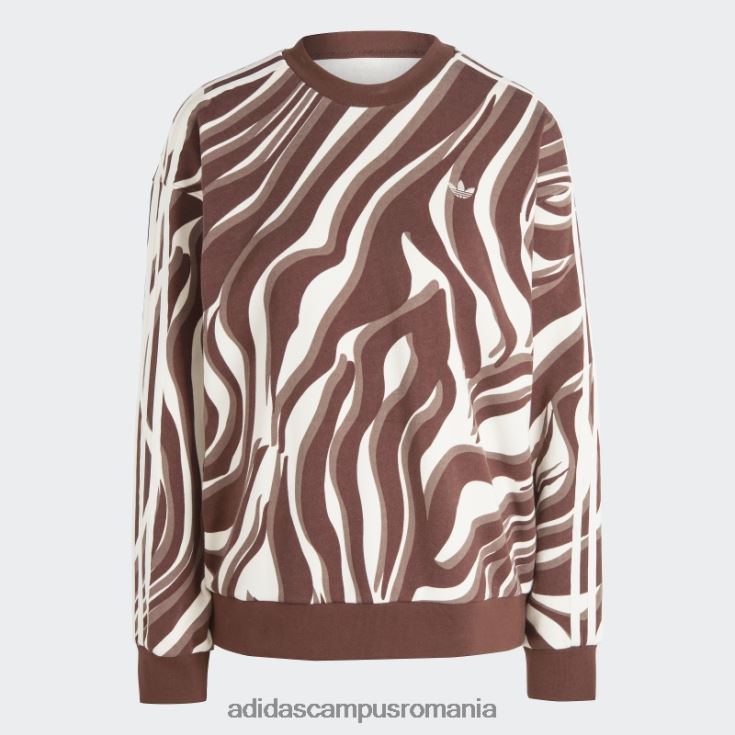 adidas campus romania hanorac cu imprimeu animal abstract, auburn femei castaniu J266N29041
