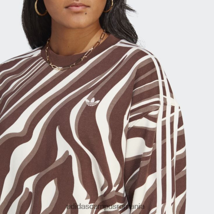 adidas campus romania hanorac cu imprimeu animal abstract, auburn femei castaniu J266N29041