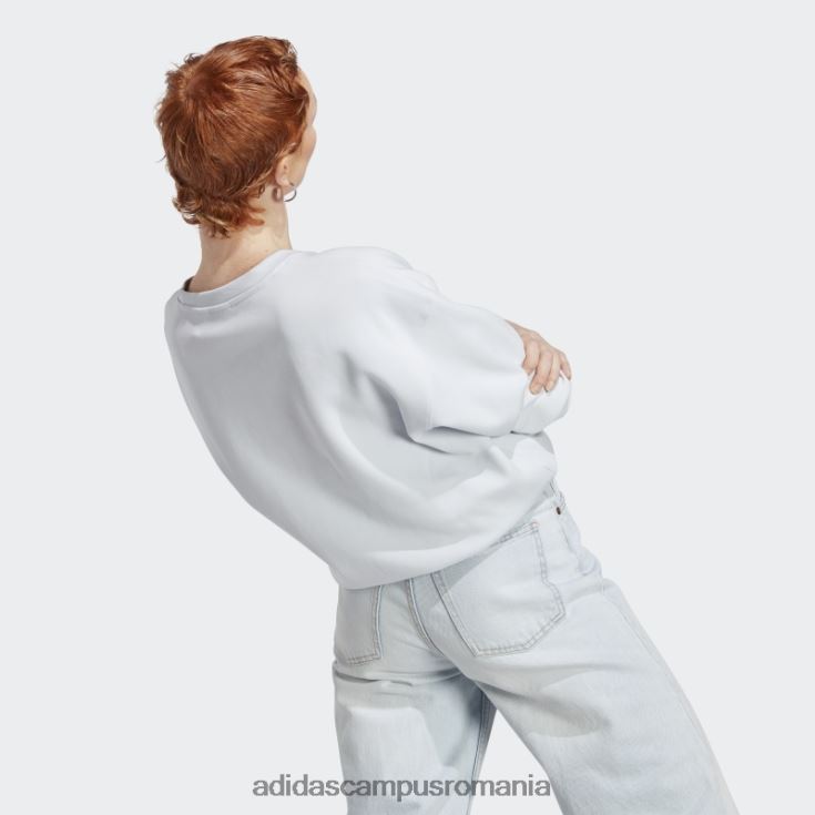 adidas campus romania hanorac cu umplutură trefoil imprimeu marmură albastru femei albastru J266N29673