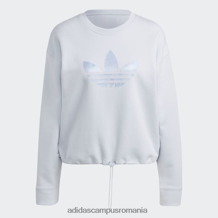 adidas campus romania hanorac cu umplutură trefoil imprimeu marmură albastru femei albastru J266N29673