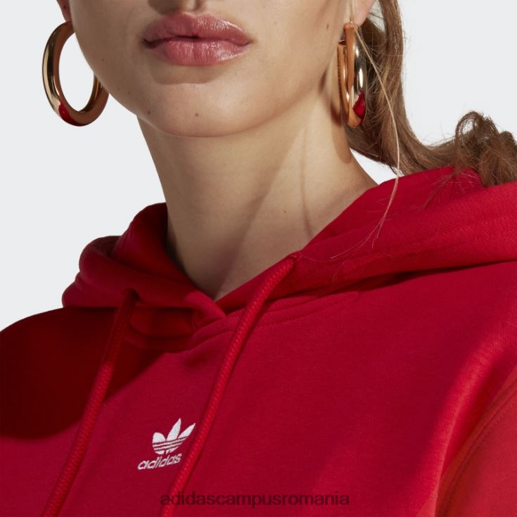adidas campus romania hanorac din fleece scarlet adicolor essentials femei stacojiu J266N216445