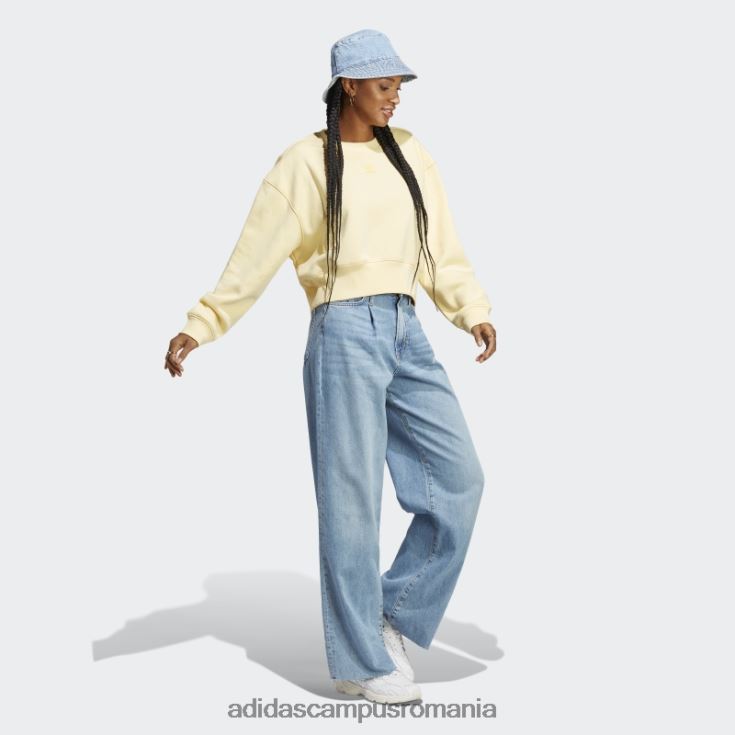 adidas campus romania hanorac galben adicolor essentials crew adidas femei galben J266N29765