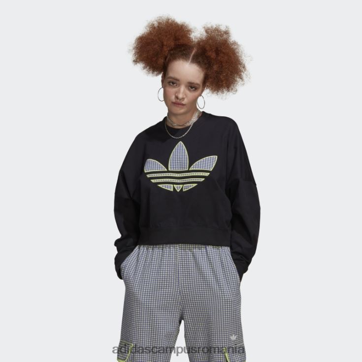 adidas campus romania hanorac largi cu aplicare trefoil negru femei negru J266N210549