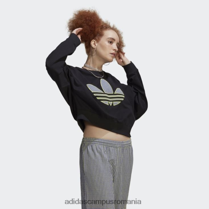 adidas campus romania hanorac largi cu aplicare trefoil negru femei negru J266N210549