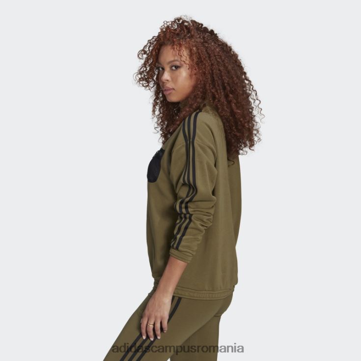 adidas campus romania hanorac măsliniu cu fermoar sfert femei măsline J266N217537