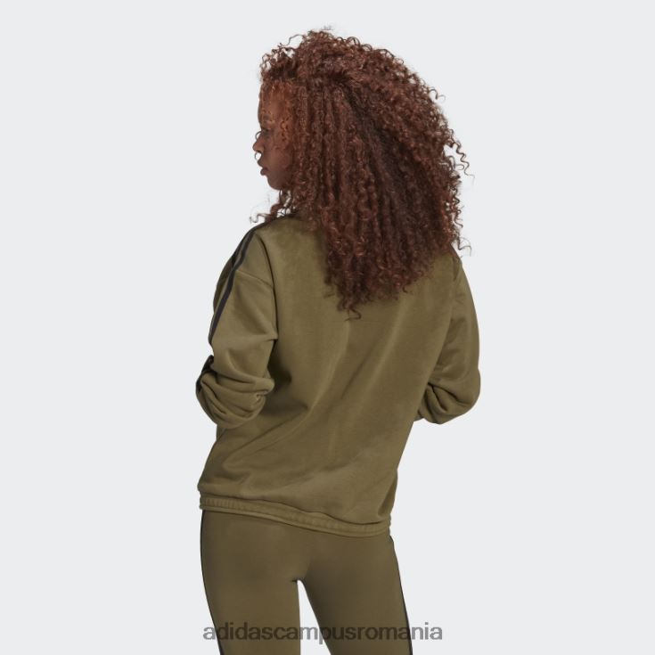 adidas campus romania hanorac măsliniu cu fermoar sfert femei măsline J266N217537