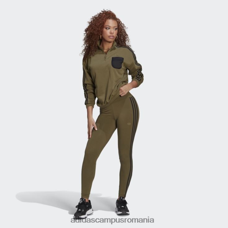 adidas campus romania hanorac măsliniu cu fermoar sfert femei măsline J266N217537