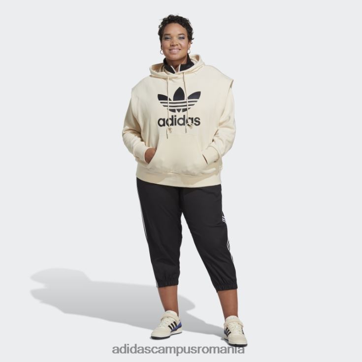 adidas campus romania hanorac mereu original trefoil (plus size) alb adidas femei alb J266N29876