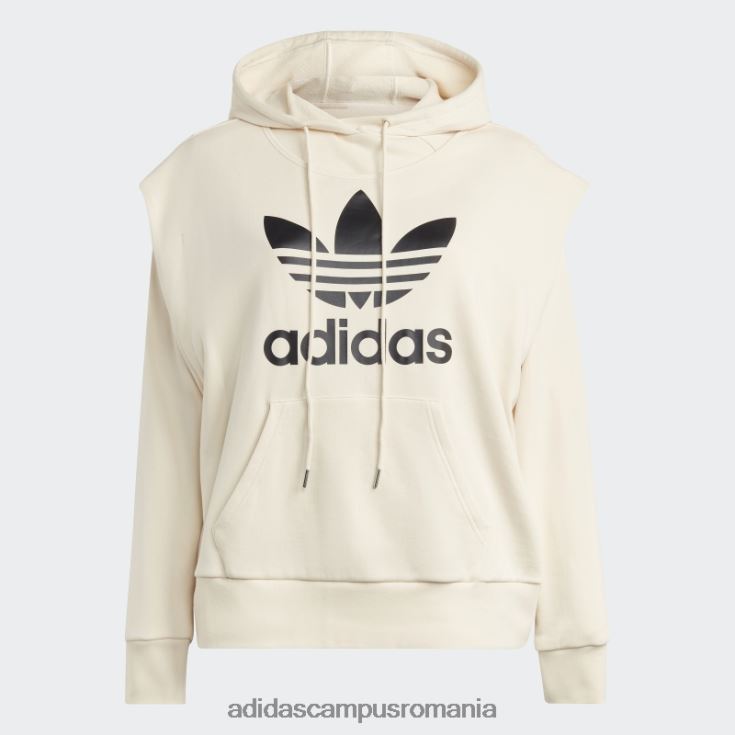 adidas campus romania hanorac mereu original trefoil (plus size) alb adidas femei alb J266N29876