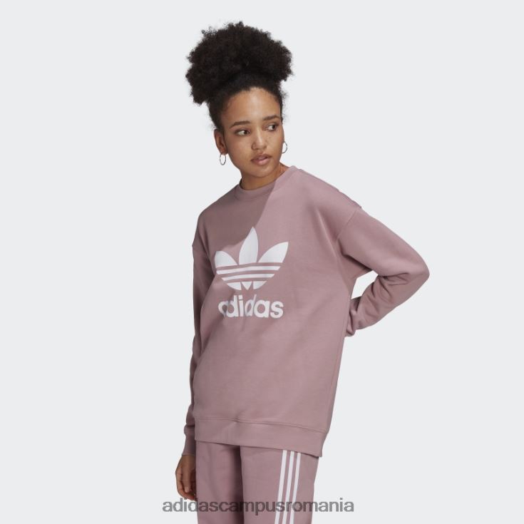 adidas campus romania hanorac mov trefoil crew femei mov J266N210301