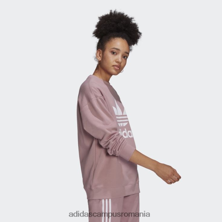 adidas campus romania hanorac mov trefoil crew femei mov J266N210301