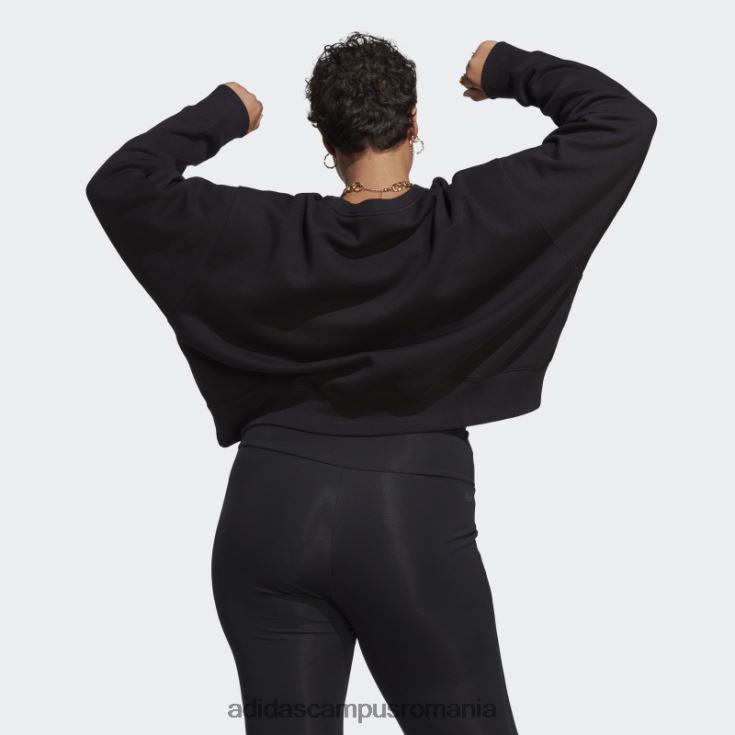 adidas campus romania hanorac negru adicolor essentials crew (plus size) adidas femei negru J266N217115