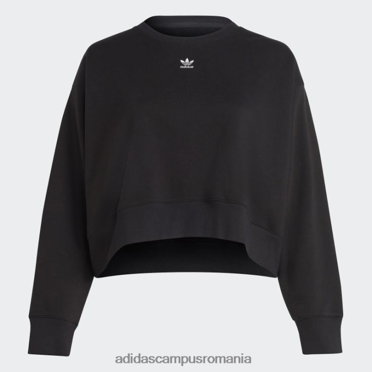 adidas campus romania hanorac negru adicolor essentials crew (plus size) adidas femei negru J266N217115