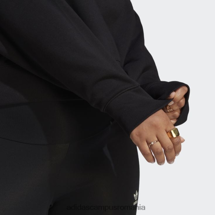 adidas campus romania hanorac negru adicolor essentials crew (plus size) adidas femei negru J266N217115