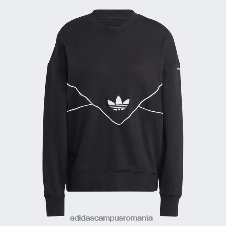 adidas campus romania hanorac negru boyfriend crew femei negru J266N216630