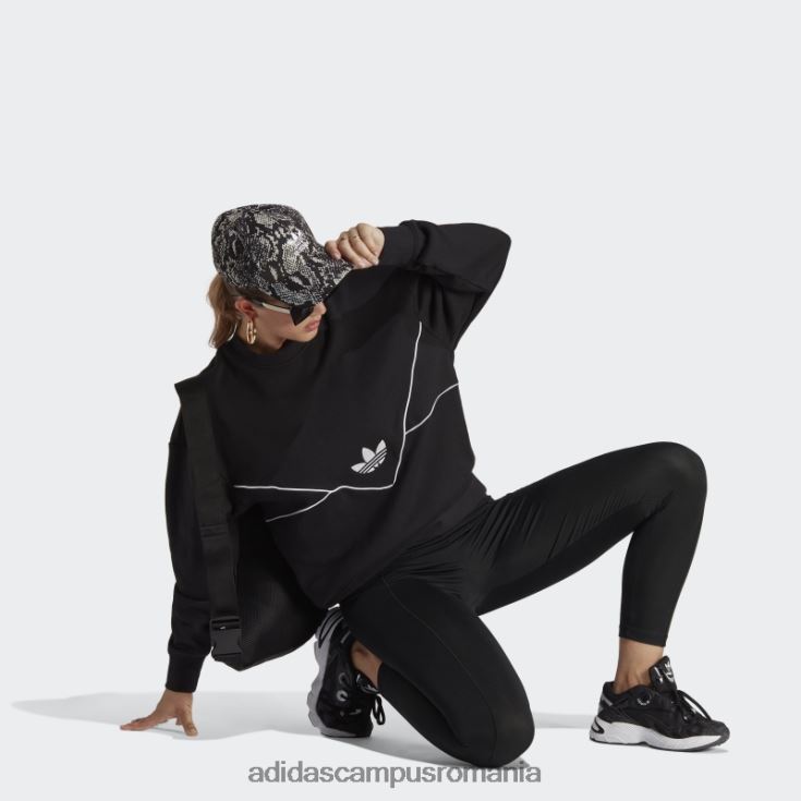 adidas campus romania hanorac negru boyfriend crew femei negru J266N216630