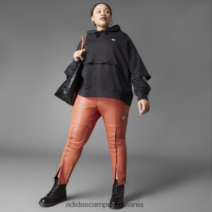adidas campus romania hanorac negru, întotdeauna original, cu butoane cu apăsare (plus mărime) femei negru J266N210775