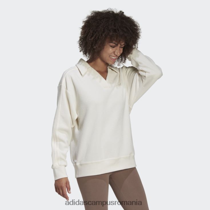 adidas campus romania hanorac premium cu decolteu în V terry alb adidas femei alb J266N210596