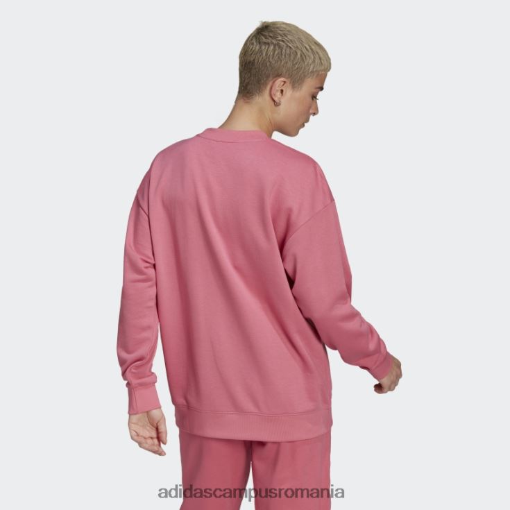 adidas campus romania hanorac retro lux pentru echipaj trandafir ton fierbinte femei ton de trandafir J266N210516