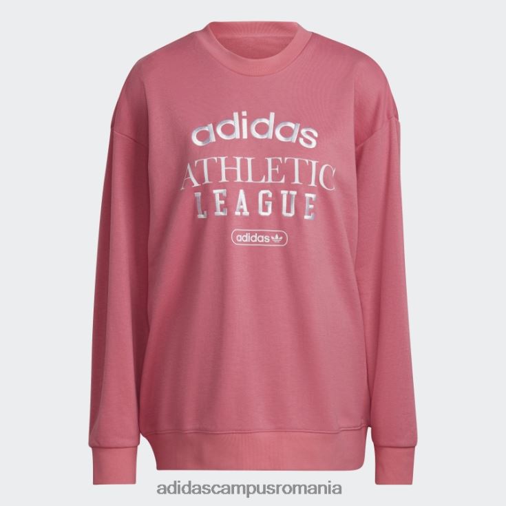 adidas campus romania hanorac retro lux pentru echipaj trandafir ton fierbinte femei ton de trandafir J266N210516