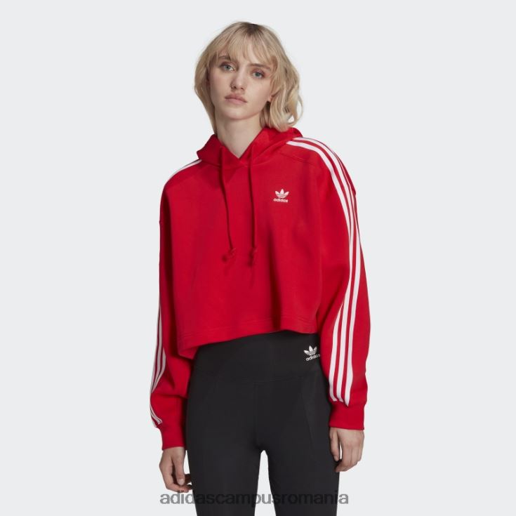 adidas campus romania hanorac roșu adicolor classics crop femei roșu J266N210265