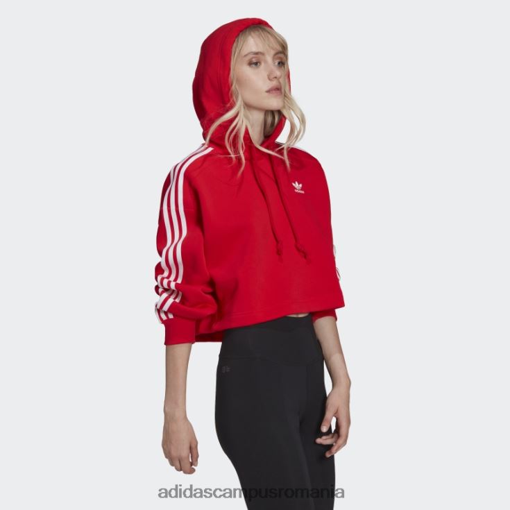 adidas campus romania hanorac roșu adicolor classics crop femei roșu J266N210265