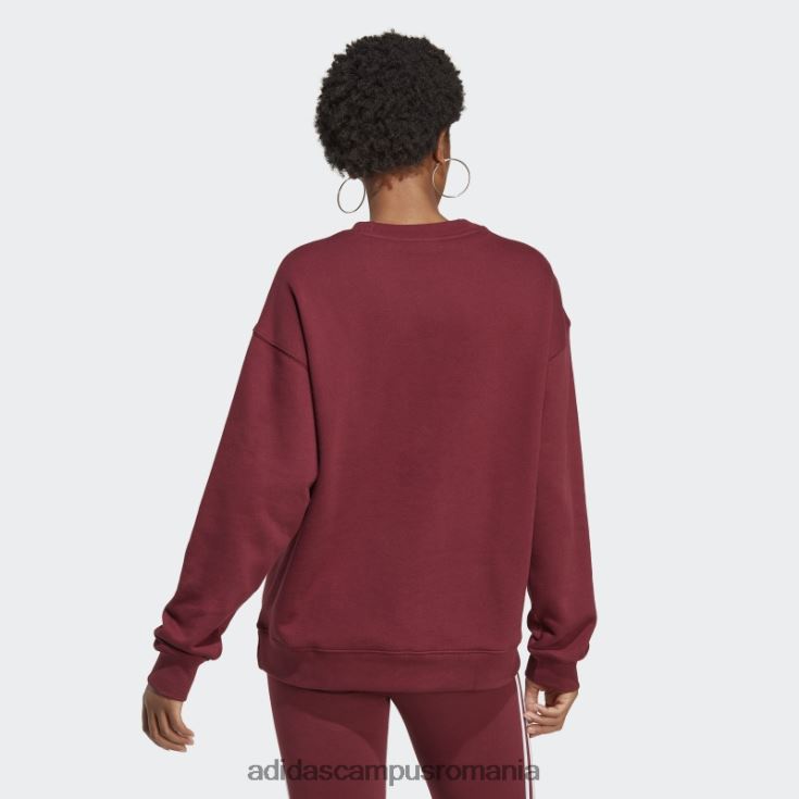 adidas campus romania hanorac roșu trefoil crew elegant femei roșu J266N29148