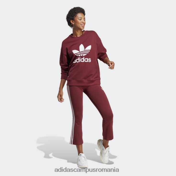 adidas campus romania hanorac roșu trefoil crew elegant femei roșu J266N29148