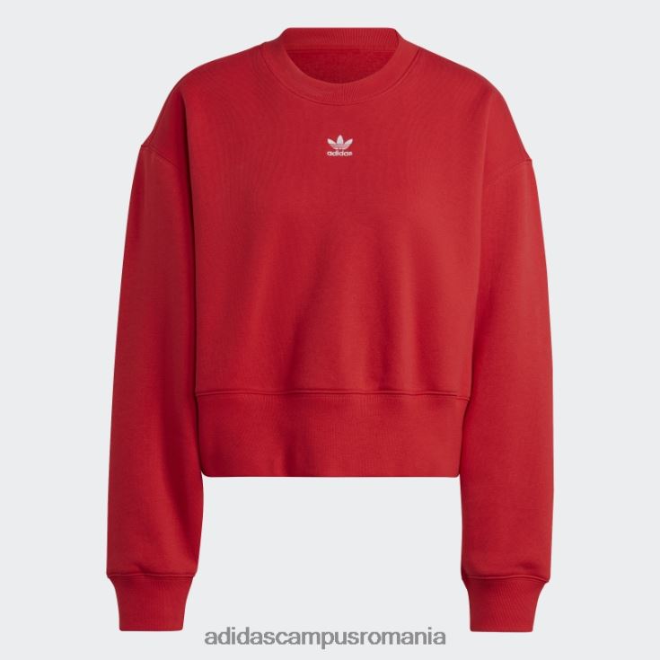 adidas campus romania hanorac scarlet adicolor essentials crew femei stacojiu J266N29580