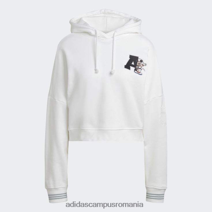adidas campus romania hanorac scurt disney alb femei alb J266N22720