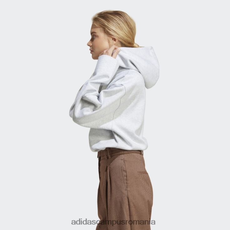 adidas campus romania hanorac scurt gri deschis heather premium essentials femei erica gri deschis J266N29323