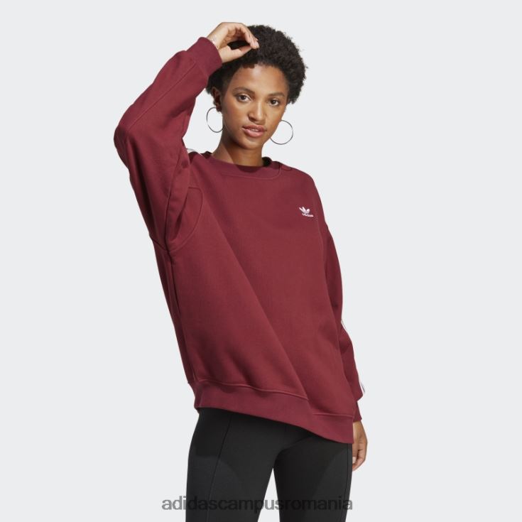 adidas campus romania hanorac supradimensionat adicolor classics roșu femei roșu J266N216406