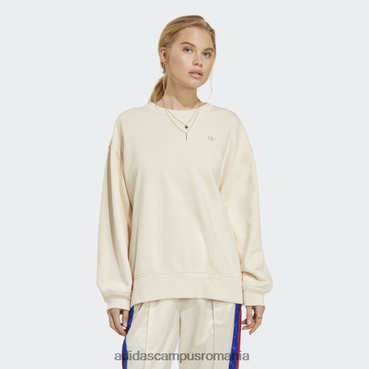 adidas campus romania hanorac supradimensionat premium essentials alb femei alb J266N29230