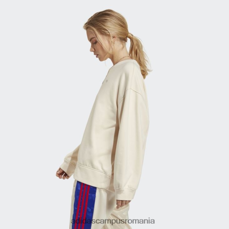 adidas campus romania hanorac supradimensionat premium essentials alb femei alb J266N29230