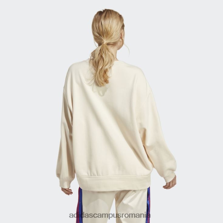 adidas campus romania hanorac supradimensionat premium essentials alb femei alb J266N29230