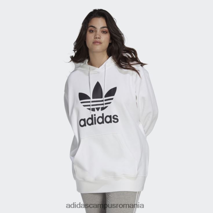 adidas campus romania hanorac trefoil alb (plus marime) adidas femei alb J266N29291